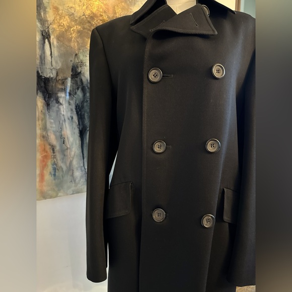 Vintage 60s CECIL GEE of London Men's Mod Coat Pure New Wool 1960s Mens Peacoat - Picture 3 of 11